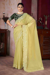 Exquisite Yellow Embroidery Saree: Elegance & Comfort for Every Special Occasion