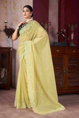 Exquisite Yellow Embroidery Saree: Elegance & Comfort for Every Special Occasion
