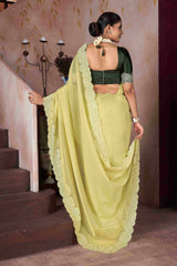 Exquisite Yellow Embroidery Saree: Elegance & Comfort for Every Special Occasion