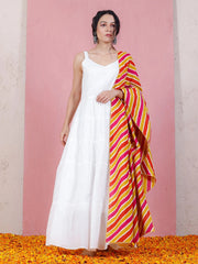 White Rayon Anarkali Kurta Set - Perfect for Festive & Casual Wear