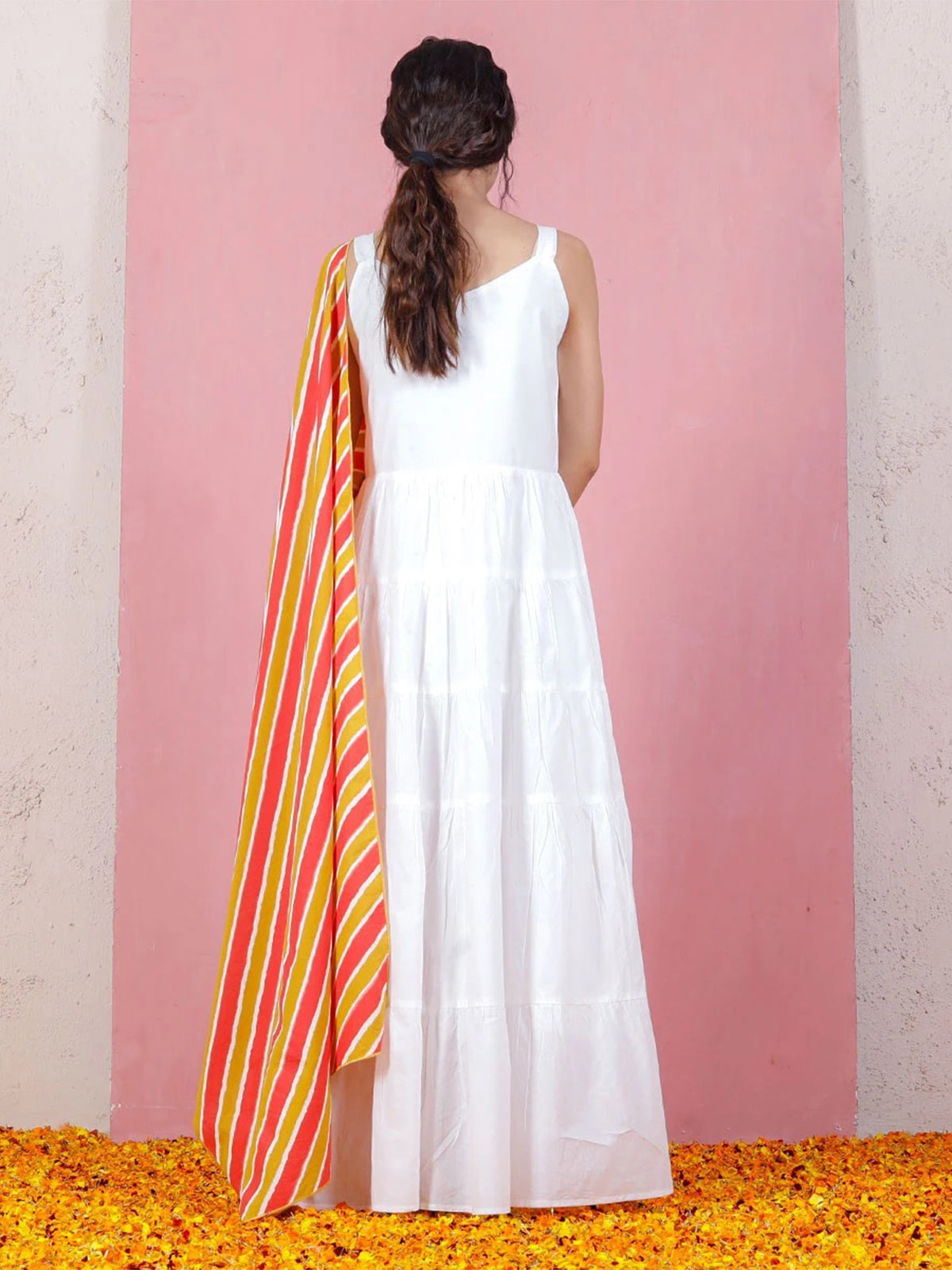 White Rayon Anarkali Kurta Set - Perfect for Festive & Casual Wear
