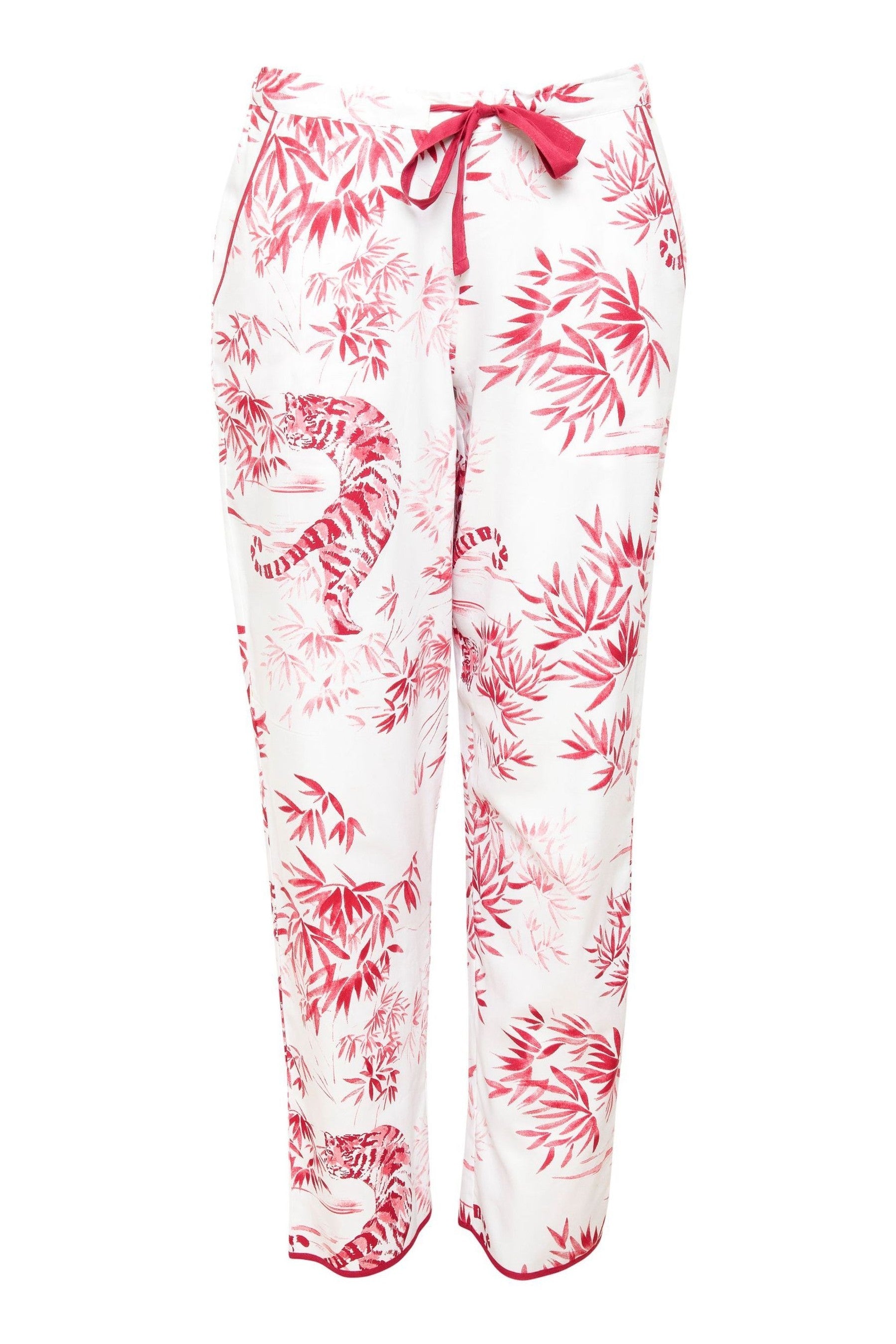 White Color Digital Abstract Printed loungewear/Nightsuit For Women With Pants.